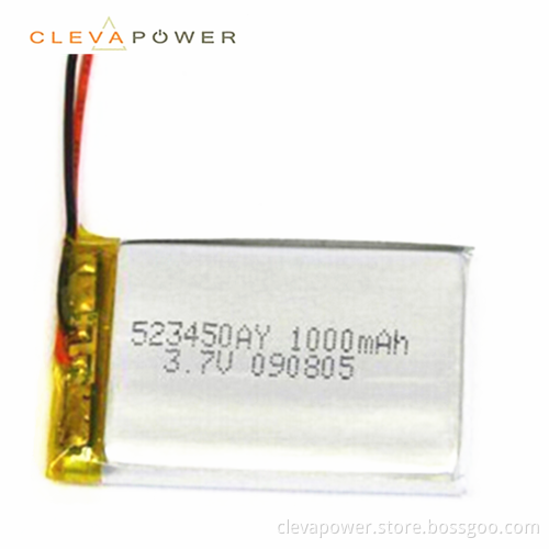 523450 3.7V 1000mAh Li-Polymer Battery